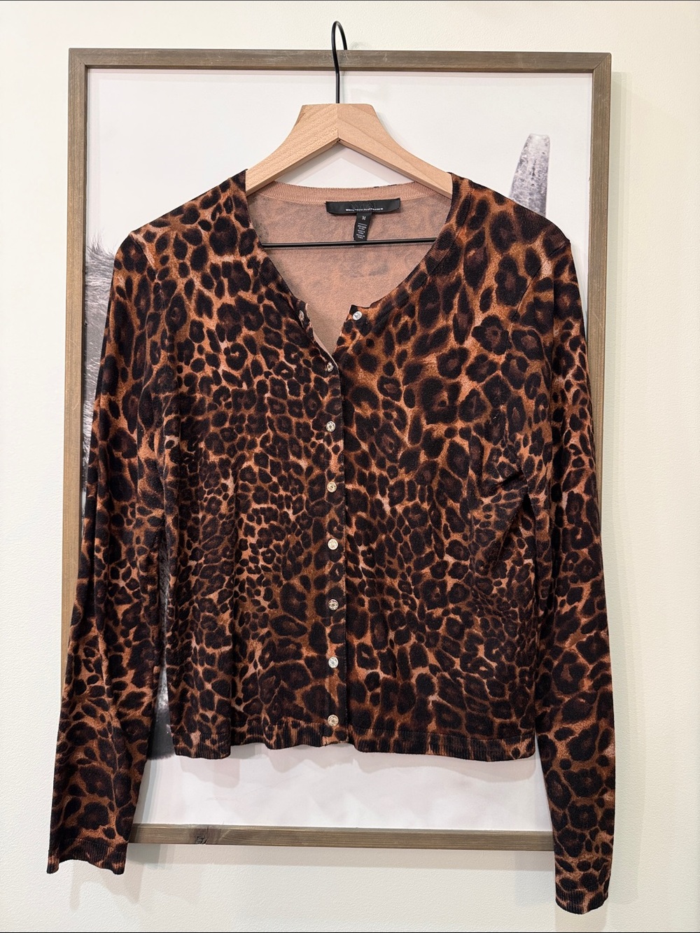 🖤🌟🤎 White House Black Market Leopard Print Cardigan - Picture 9 of 9